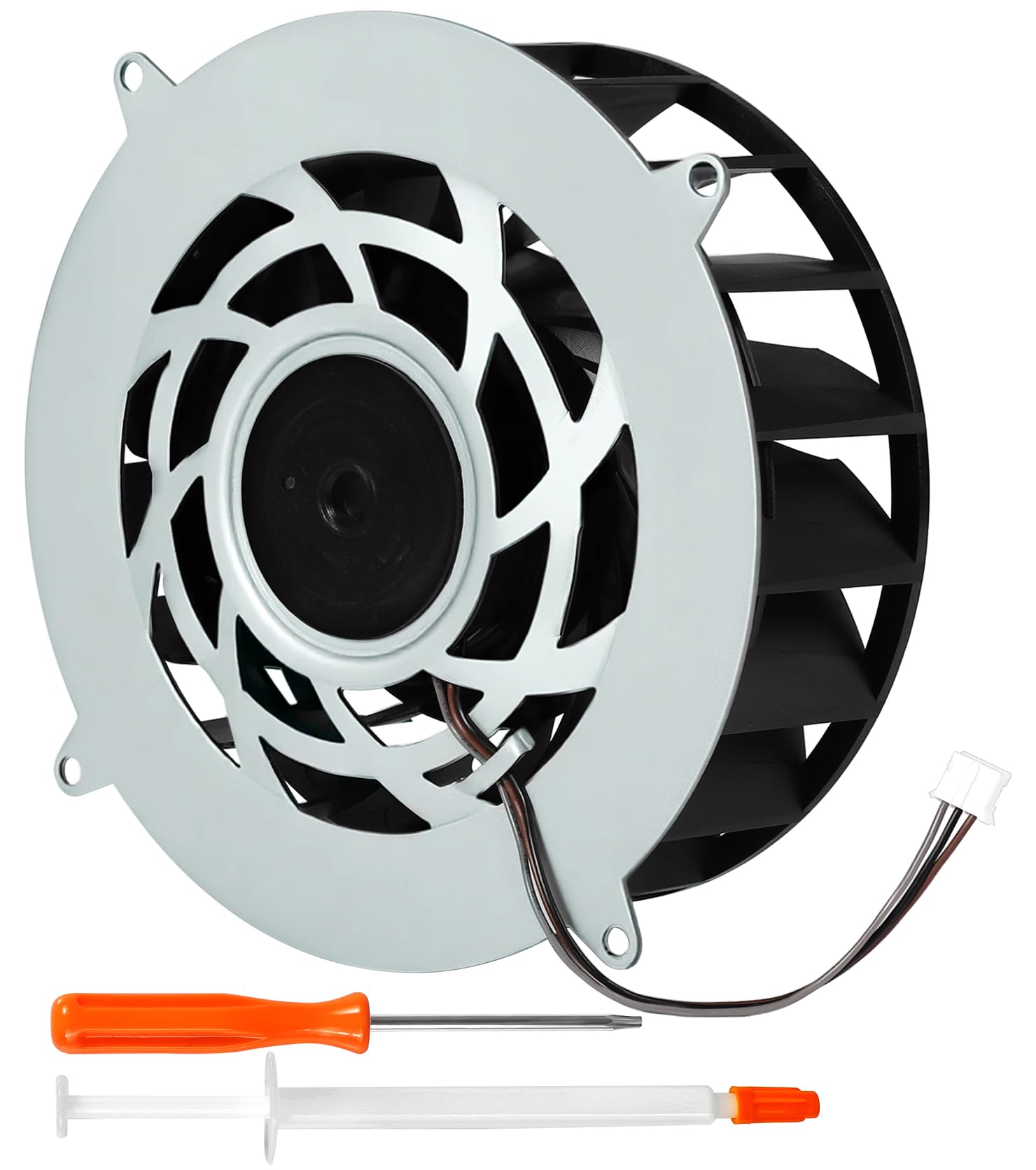 Replacement Internal CPU Cooling Fan 19 Blades Ultra-Quiet High-Speed Motor Compatible with PS5 Slim Disc/Digital Edition, Includes T8 Screwdriver