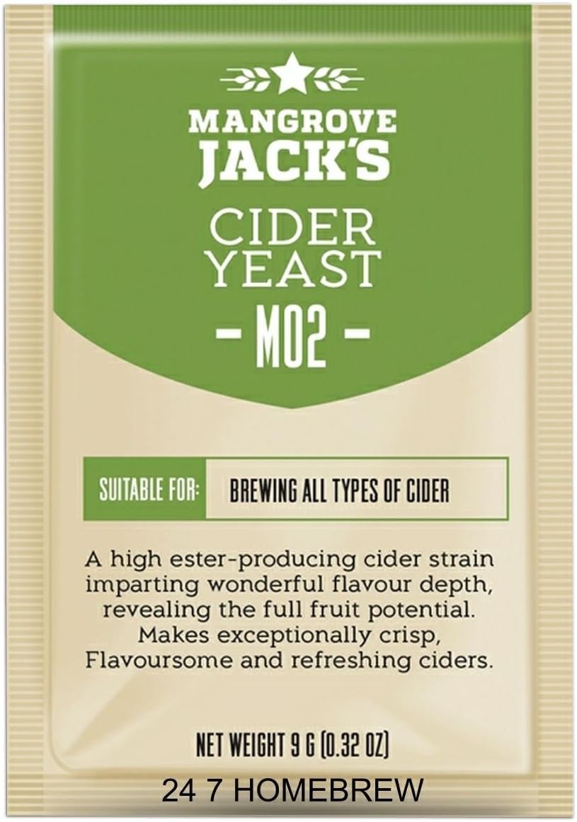 Mangrove Jack's Lot de 3 levures de cidre M02 Craft Series 9 g friandises 23 l