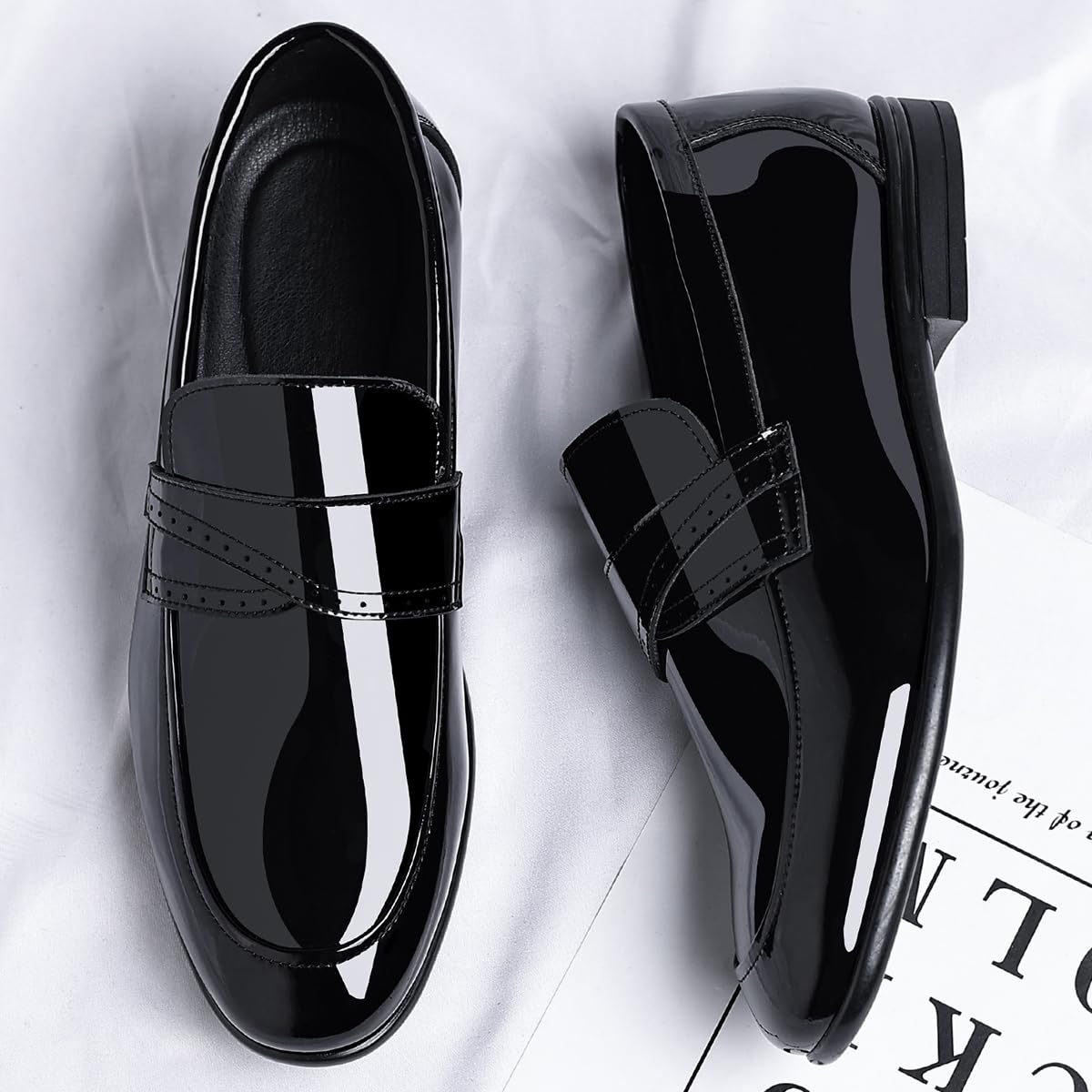 Zapatos de Formales para Hombre Zapatos de Vestir Sin Cordones Modernos para Negocios Bodas Y Eventos para Fiestas y Negocios Informales