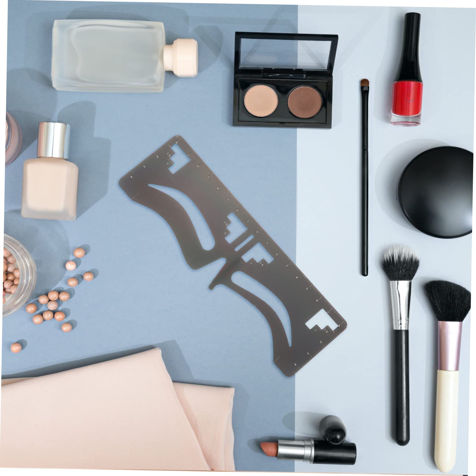 POPETPOP 8pezzi Ruler Per Sopracciglia Acciaio Inossidabile Guida Per Tracciare Sopracciglia Strumento Di Makeup Per Donne e Ragazze Design Facile e Pratico