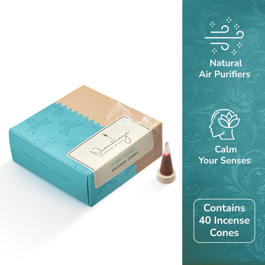 Image of Nirmalaya Premium Forest Wood Incense Combo Pack | 100% Natural Organic | 40 Incense Sticks, 40 Incense Cones, 40 Dhoop Sticks | Long-Lasting Fragrance for Pooja, Meditation & Yoga