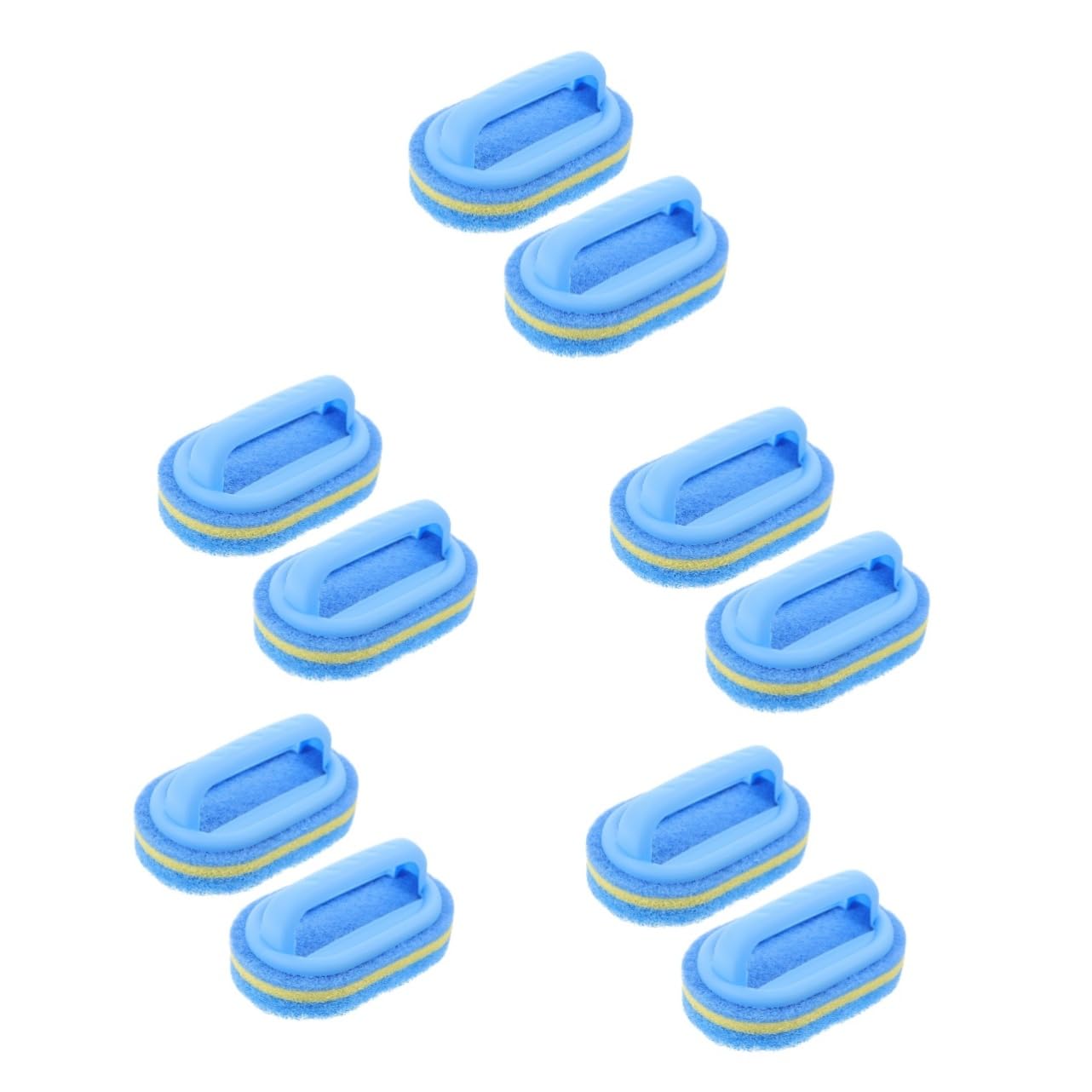 SHERCHPRY 5 Series Cepillo De Esponja Limpiador De Esponja Pincel Esponja para Fregar Baño Depuración Azul Bañera Ducha Cepillo De Agarre Cómodo Cepillo para La Limpieza PD Blue 2 Piezas X 5