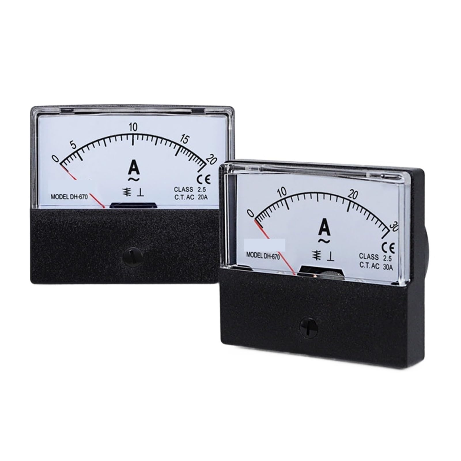 Medidor de corriente CA DH-670, puntero de panel, 1A, 2A, 3A, 5A, 10A, 15A