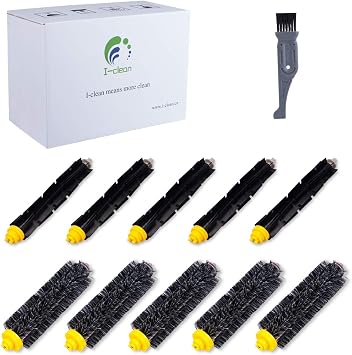 Roomba Replenishment Kits, 10 Packs Brush Accessories Parts Compatible with iRobot Roomba 650 675 690 770 780 790 Vacuum Cleaner 600&700 Series