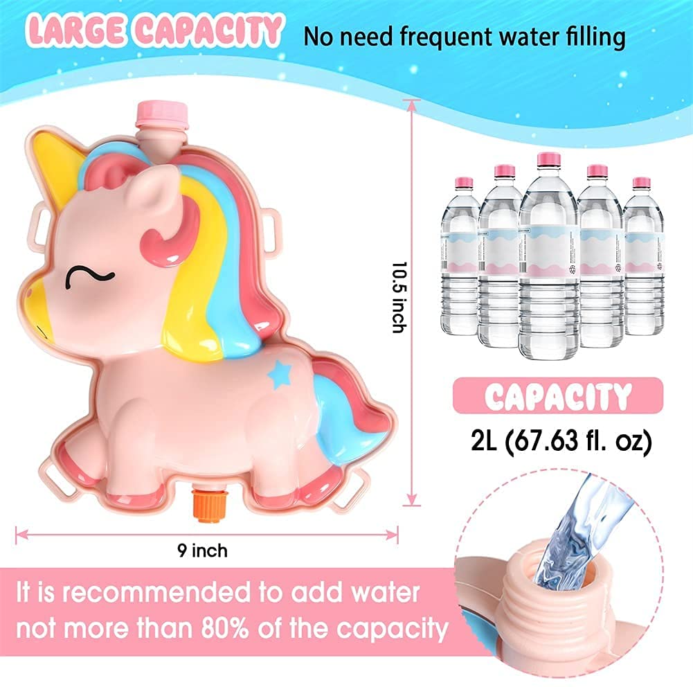 Zaino pistola ad acqua, pistola ad acqua per bambini, con serbatoio da 2000 ml, giocattolo ideale per estate, spiaggia e piscina