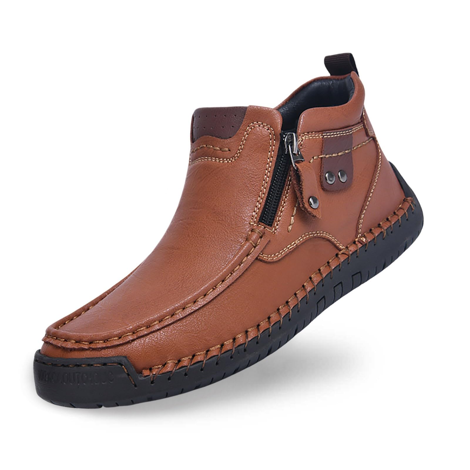 Generisch Buty rekreacyjne dla mężczyzn, wysokie trampki, wygodne, z płaską podeszwą, do codziennego użytku, z dżinsami, przez cały sezon