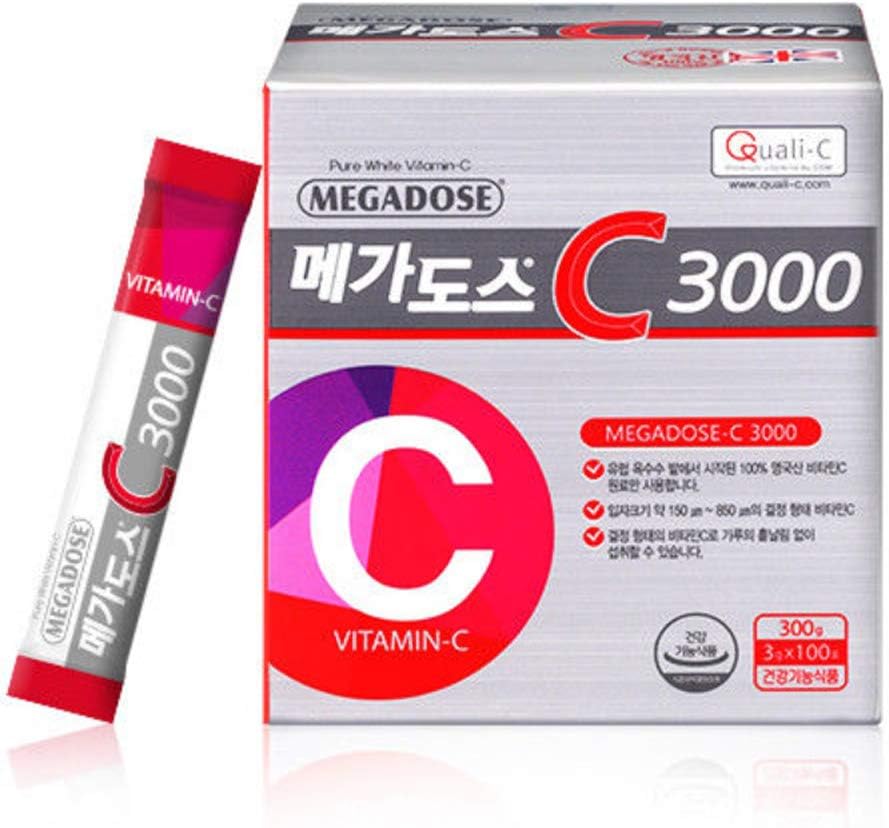 Korea EUNDAN 100 Packets x 3,000mg MEGADOSE Pure White Vitamin C 3000 Health