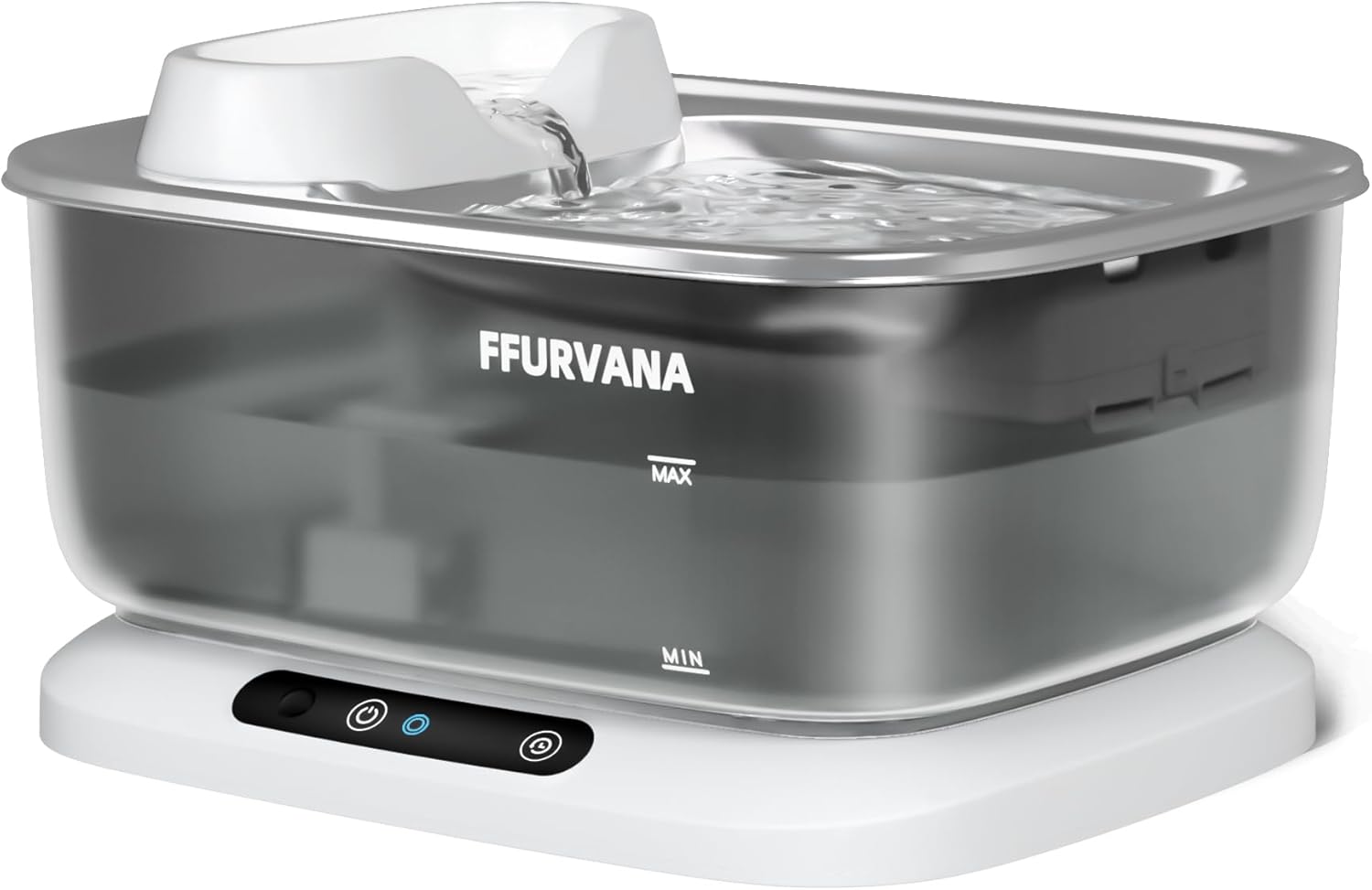 Pet Water Fountain, for Large Dogs, 68 Days Battery Life, 7L Smart Dog Drinking Fountain, Quiet Design, Dual Modes (Wireless & Wired), Food-Grade Stainless Steel for Multi-Pet Homes