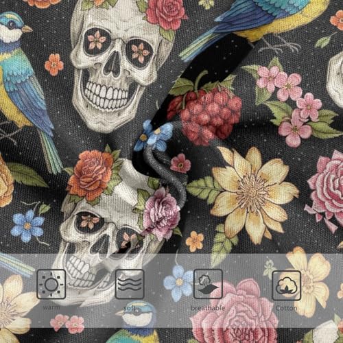 Joisal Cotton Toddlers Underwear Floral Vintage Skulls Birds Florals Panties for Girl Flower Briefs Kids Undies 2t3