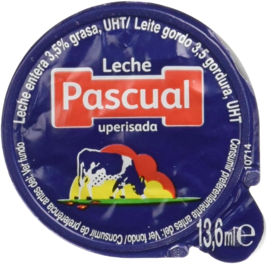 Leche Pascual Entera UHT Monodosis 13,6 ml Caja 300 Tarrinas