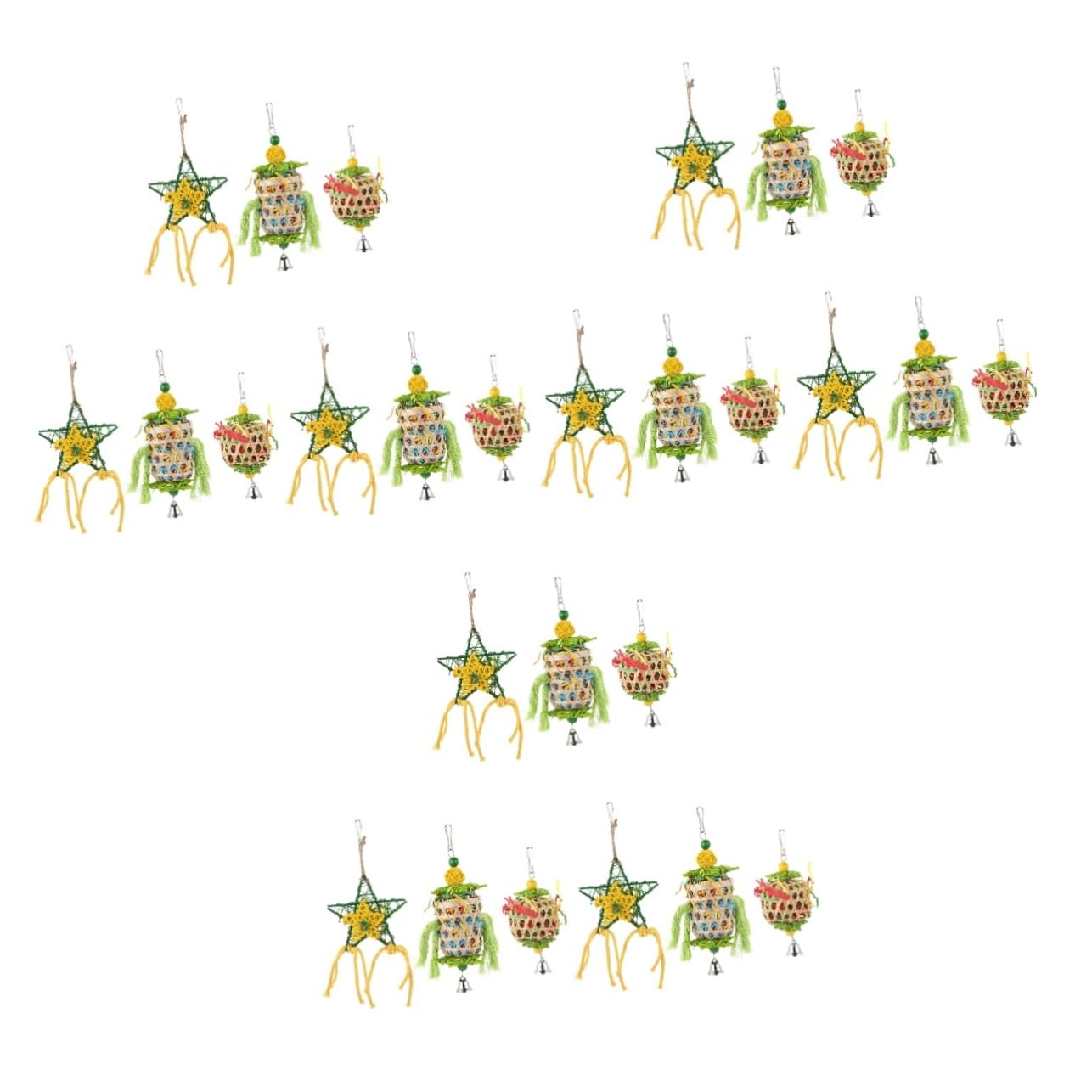 BESPORTBLE 9pezzi Giocattolo Masticabile Per Pappagalli Gioco Appeso Per Uccelli Domestici Giocattolo Comfortante Per Uccelli Pet Accessorio Per Parrot Materiale Resistente e Leggero