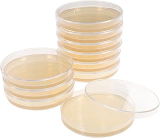 Hemobllo LB Agar Plates, 10pcs Prepoured Malt Extract Agar Plates Petri Dishes Potato Dextrose Agar General Purpose Media