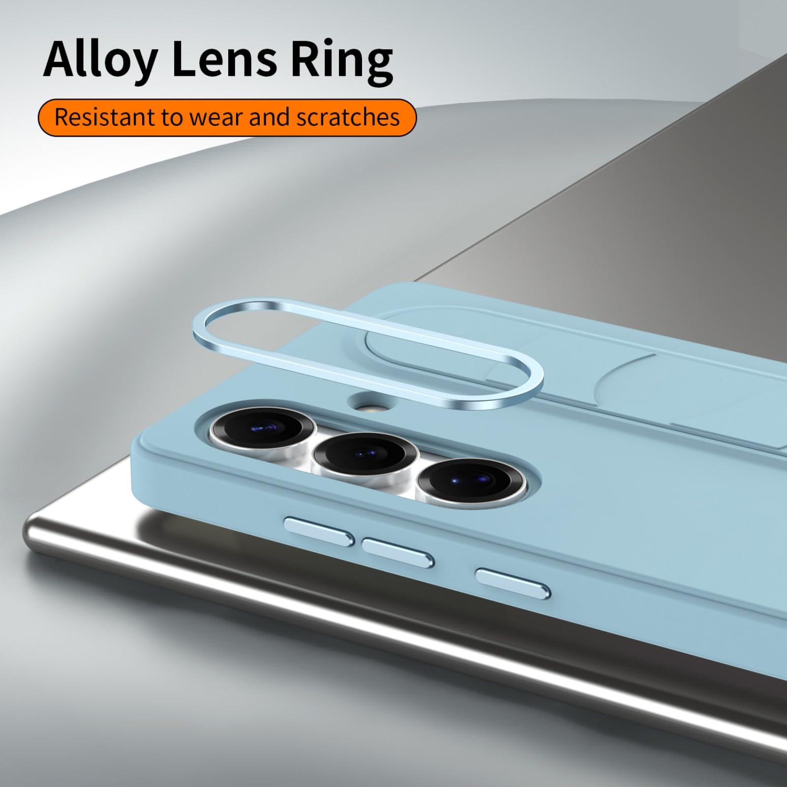 Etui na telefon komórkowy Galaxy S25 + 3 przyciski Smart NFC + stojak na bransoletkę + metalowy aparat, Slim Stand ing Grip Case do Samsung Galaxy S25 (1)