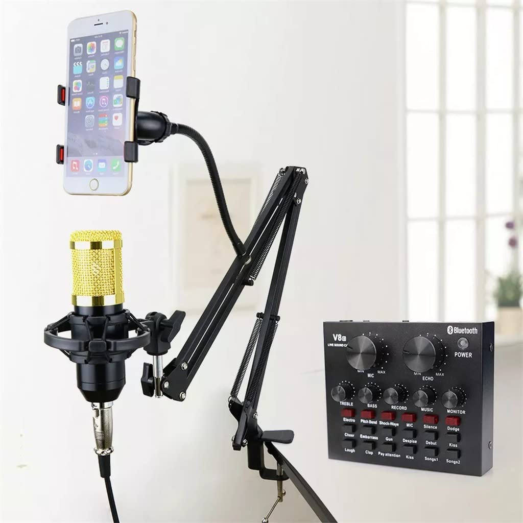 BM 800 Zestaw miksera mikrofonu pojemnościowego Mikrofon Karta dźwiękowa Interfejs audio Mikrofon Odpowiedni do telefonów komputerowych