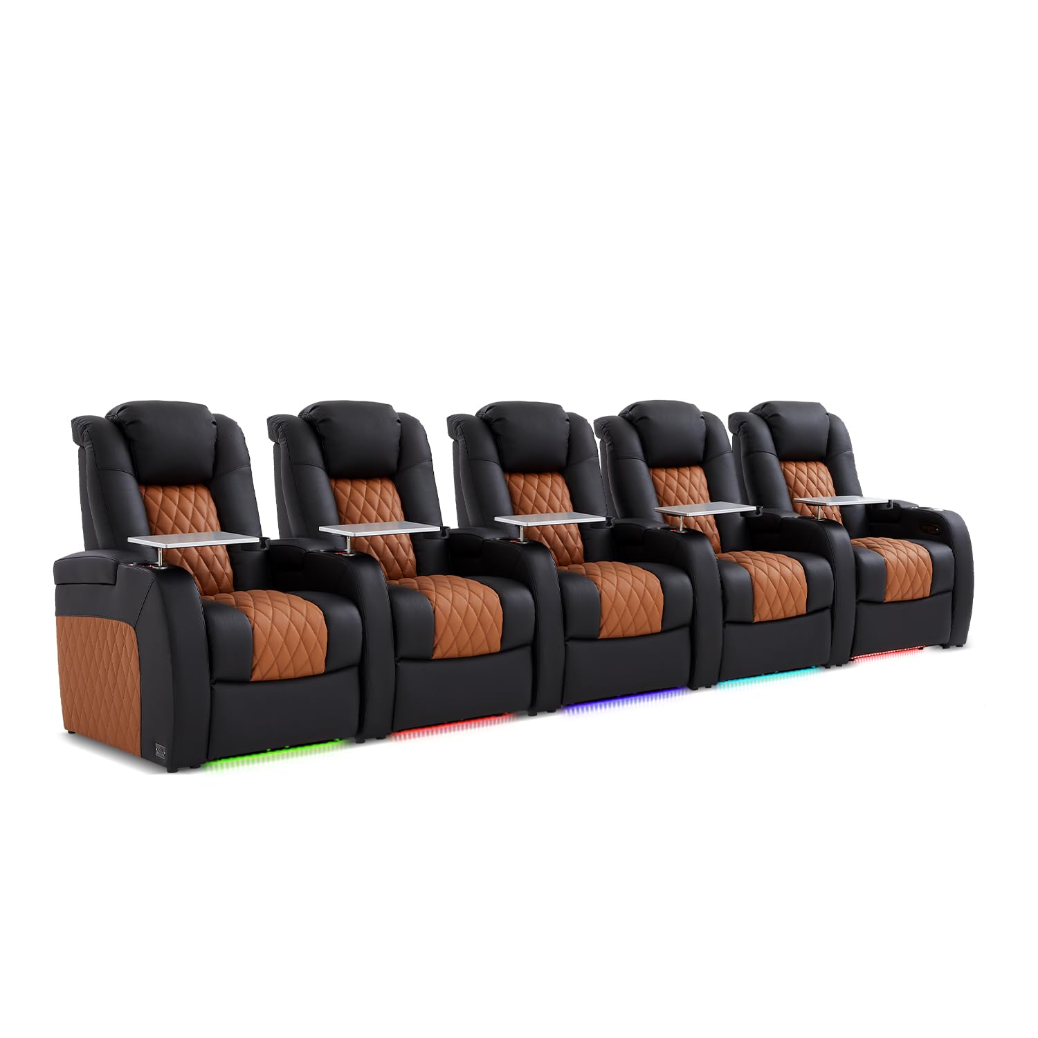 Weilianda Home Theater Seating, Top Grain Leather Movie Theater Chair