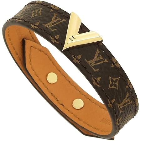 Amazon ルイヴィトン ブレスレット アクセサリー レディース Louis Vuitton M6042 ブラウン ゴールド サイズ17 並行輸入品 ブレスレット 通販