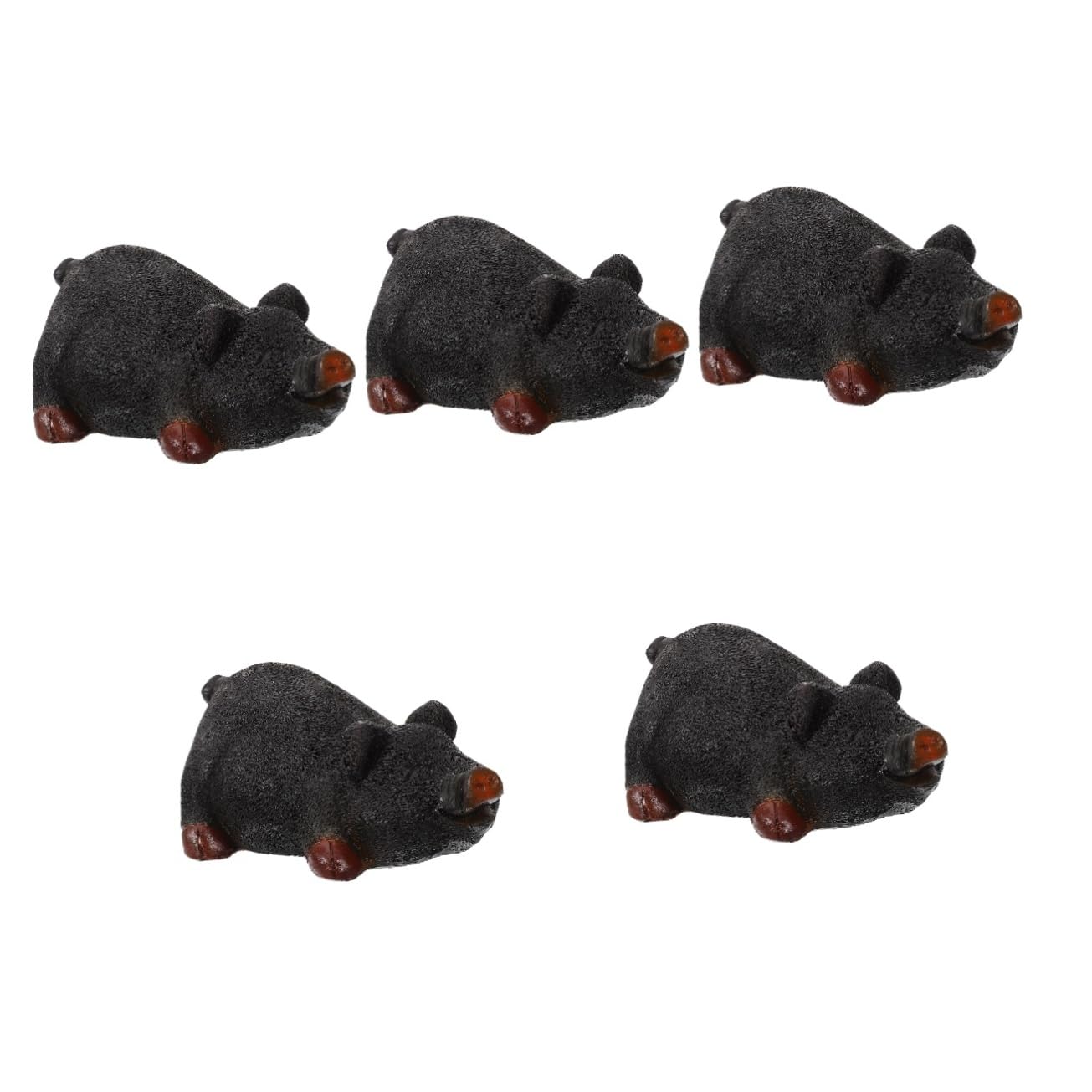 Cache clé cochon réaliste HEMOTON en lot de 5 pièces pour décoration de jardin