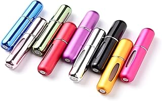 زجاجة بخاخة محمولة، موزعات صغيرة قابلة لإعادة الاستخدام للعطور وما بعد الحلاقة وبخاخات الجسم، للسفر المريح والرحلات القصيرة، مجموعة من 5 قطع