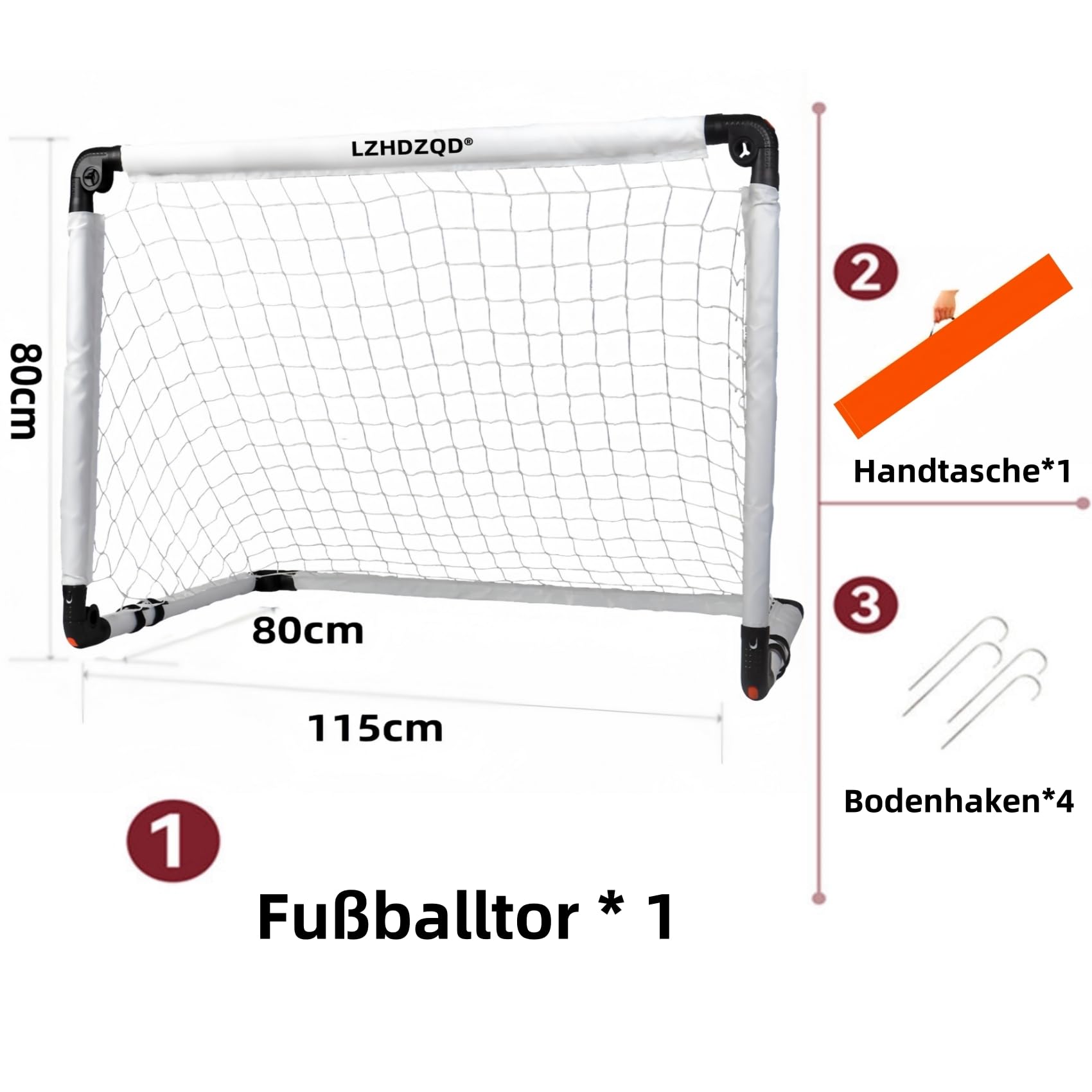 Fussballtor, Fußballtor Kinder, Fussballtore für Garten Kinder, Fußballtor Faltbar für Indoor/Outdoor/Garten Weihnachts Fußballtor Spielzeug (weiß 115x80 Tor)