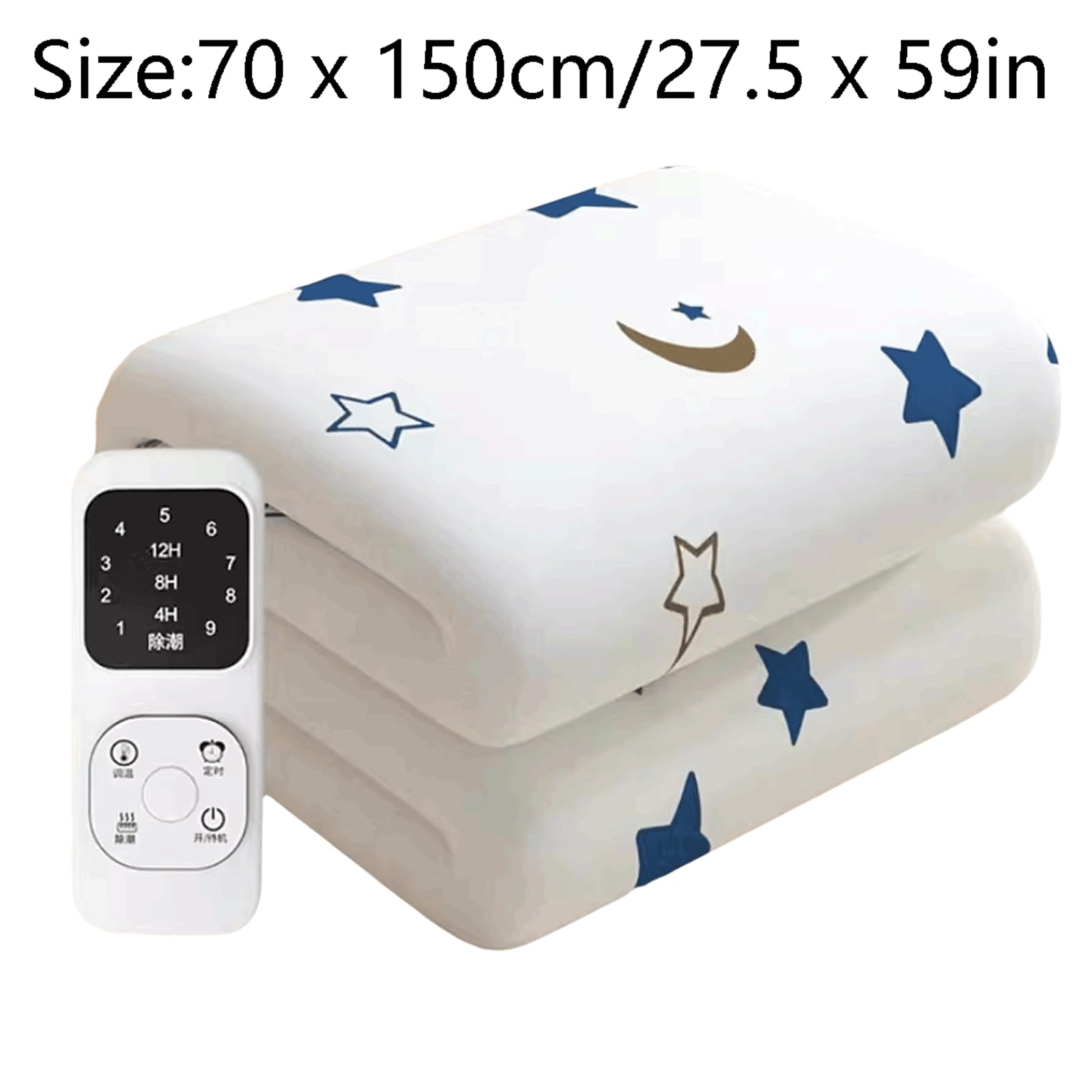 PEKJI Cotton Heated Throw Single Cozy Electric Blanket Quick Heating Heat Blanket with 9 Heat Settings Up to 12 Hours Timer