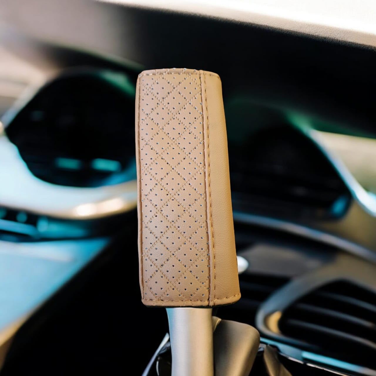 Yourkarts Car Gear Knob Cover & Hand Break Cover, Protective, Premium Material, Universal Fit, Stylish Design (Brown) - Image 5 thumbnail