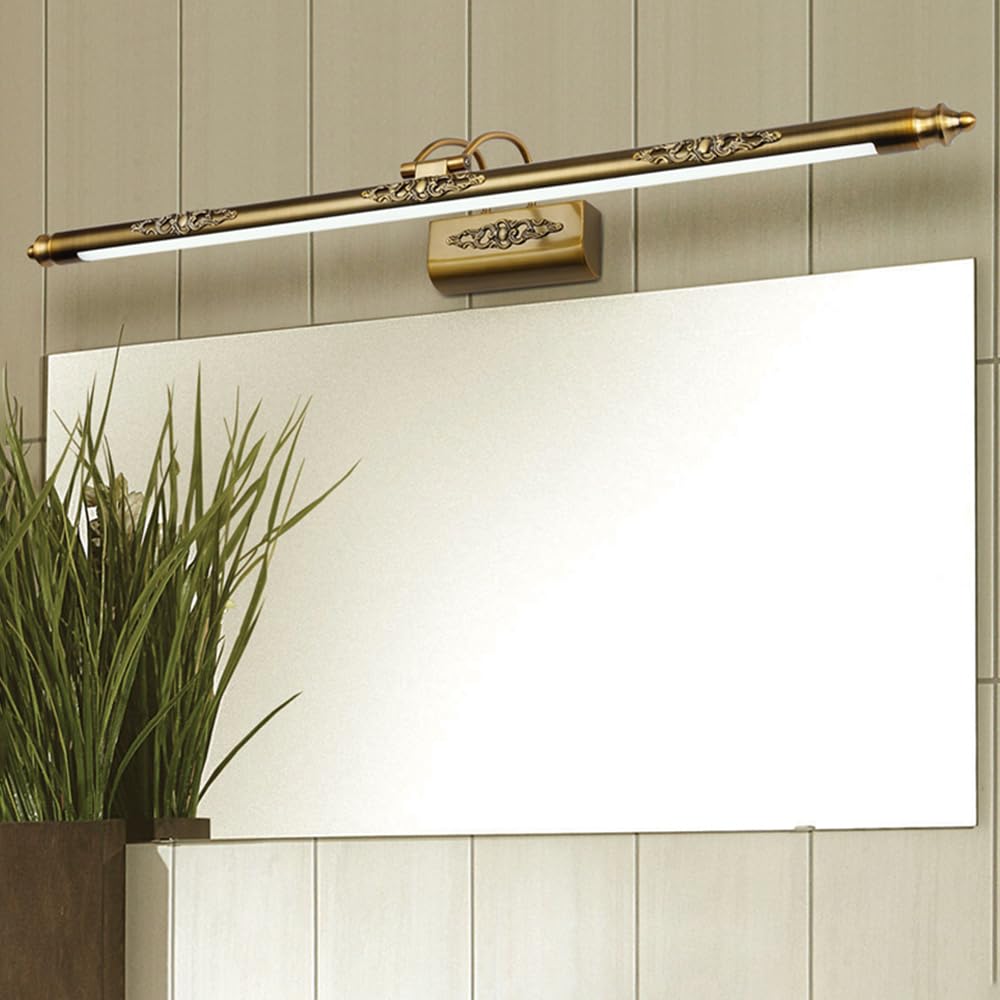 Jadssox Luz Dorada para tocador de baño sobre Espejo, Luces LED para Accesorios de baño, lámpara de baño Morden, lámpara de baño, Aplique de Pared de baño Cepillado sobre Espejo