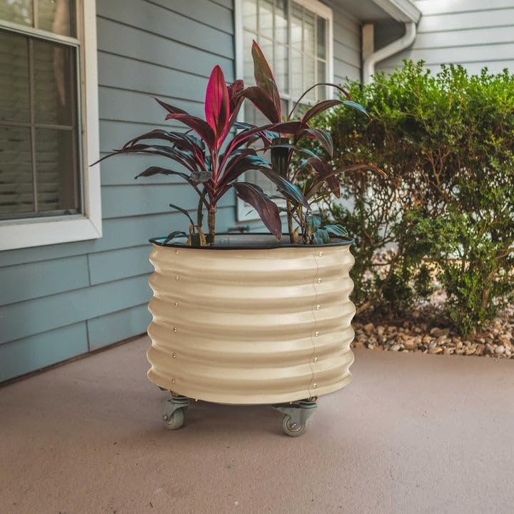 Miniatura 4 de Vego garden Kits de cama de jardín elevada con riego automático, paquete doble, color blanco perla