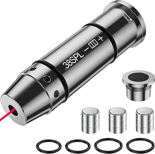 9MM223REM380ACP38SPL Laser Training Cartridge Dry Fire Laser Training System Suitable for Dry Fire Practice, Training Cartridge with 3 Set Batteries