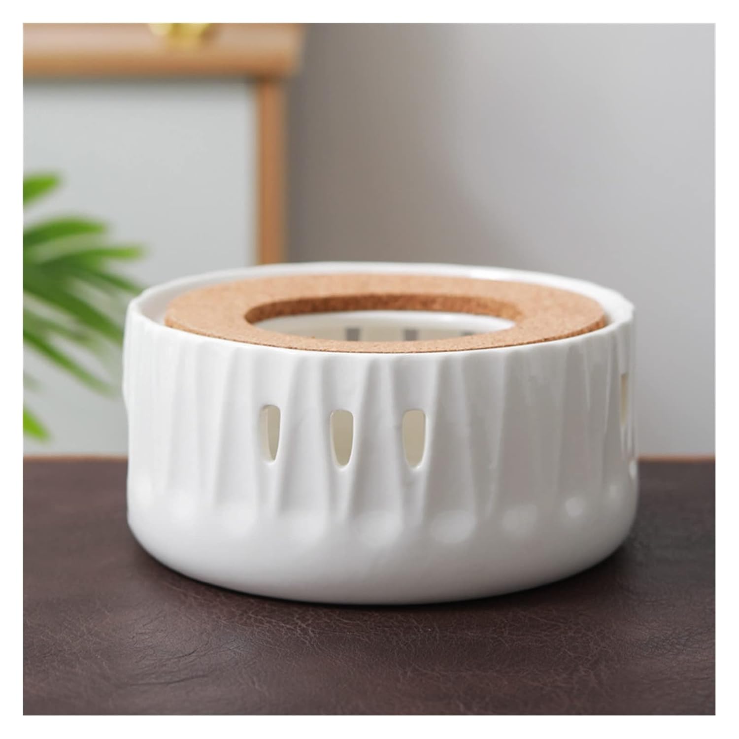 Ceramic Teapot Warmer Tea Light Warmer White Stand Teapot Base Holder