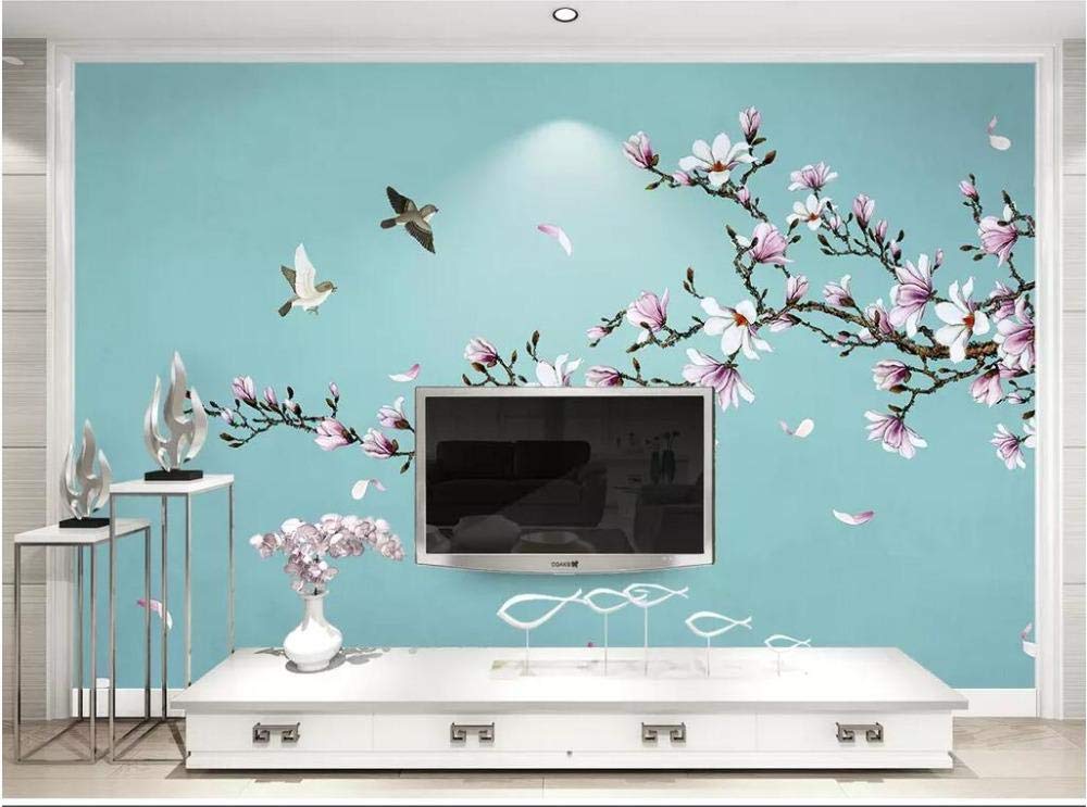Murale magnolia et oiseaux peinture murale haut de gamme
