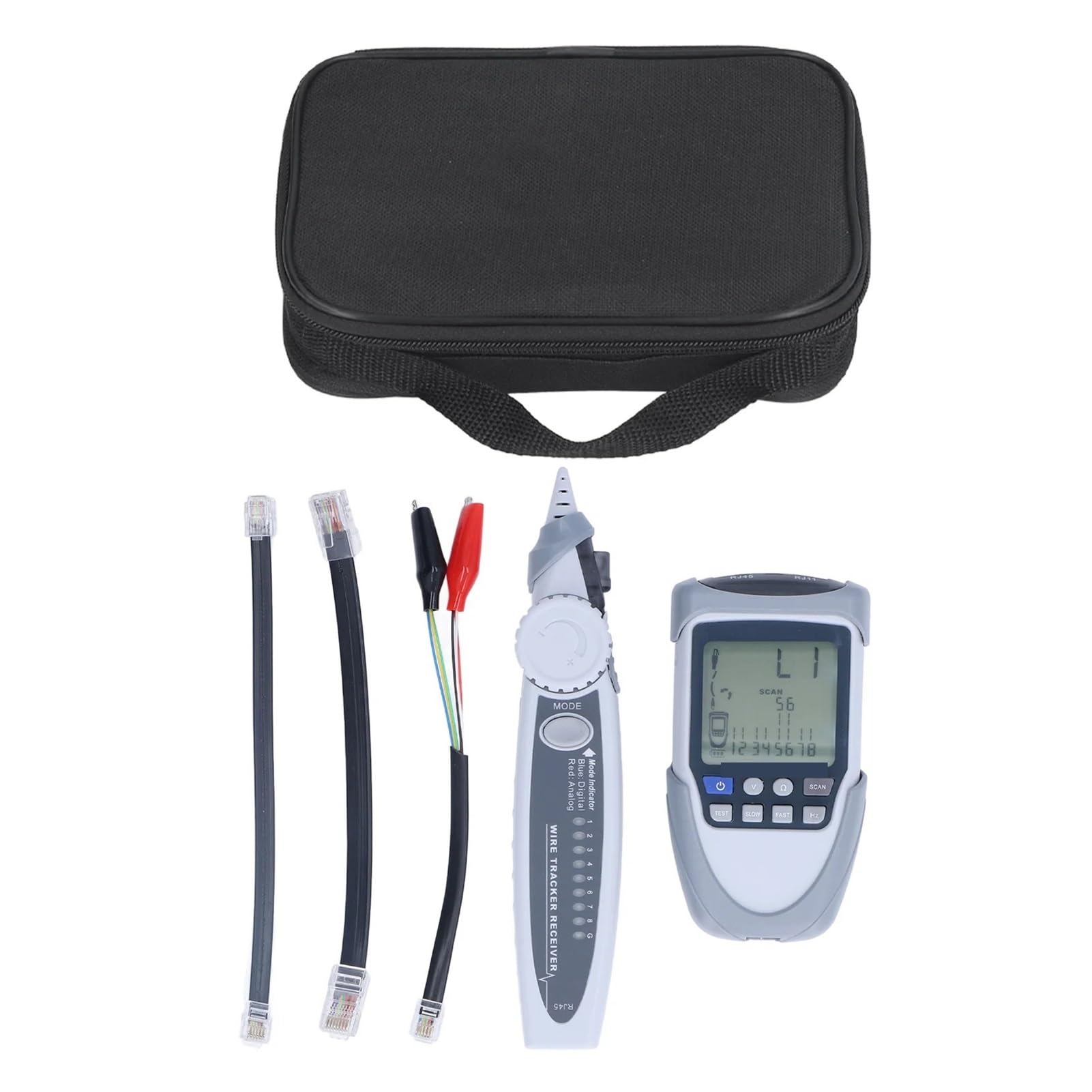 Analizador de red, Probador De Cables POE, Red Para Cable, LCD Digital/analógico