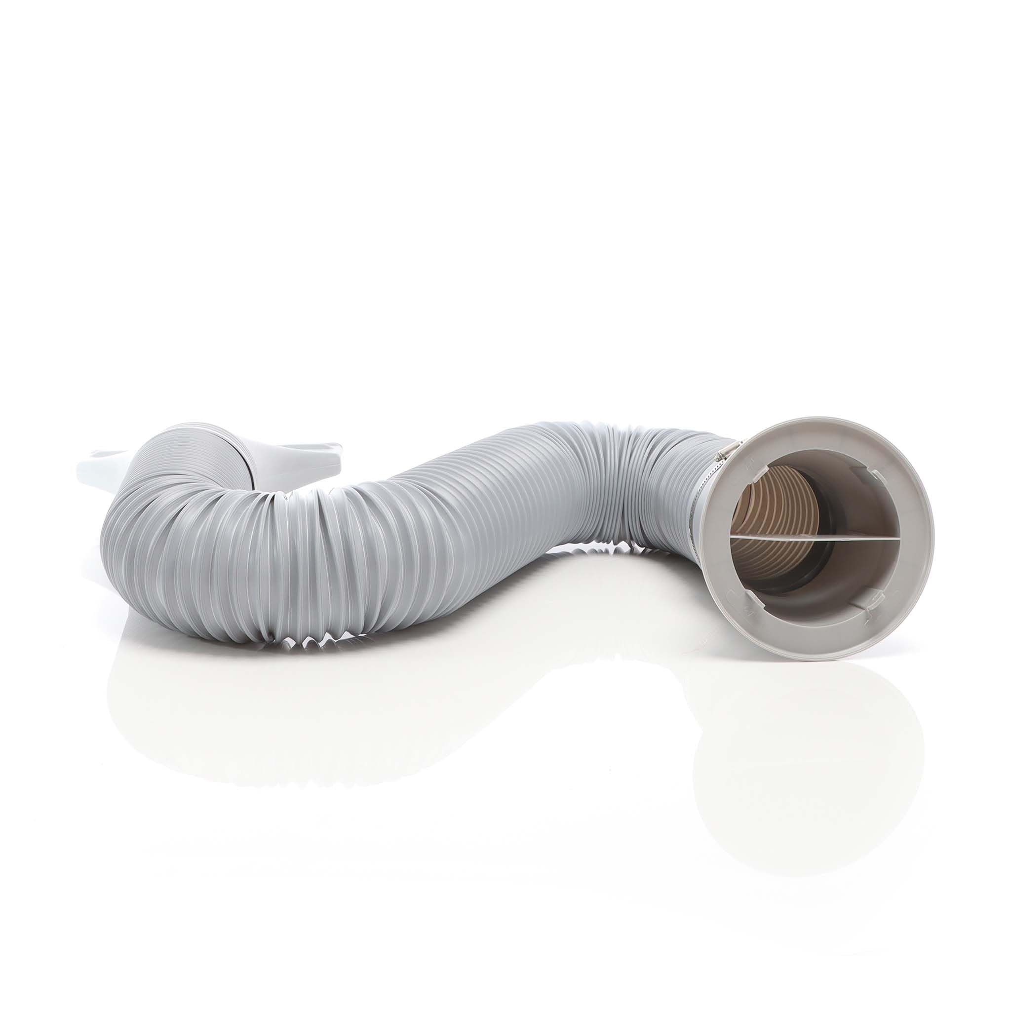 Wiltec Tubo di scarico condensa condizionatore, tubo flessibile con lunghezza regolabile 0,7-1,7 m, diametro 116mm, anche per cappe e asciugatrici