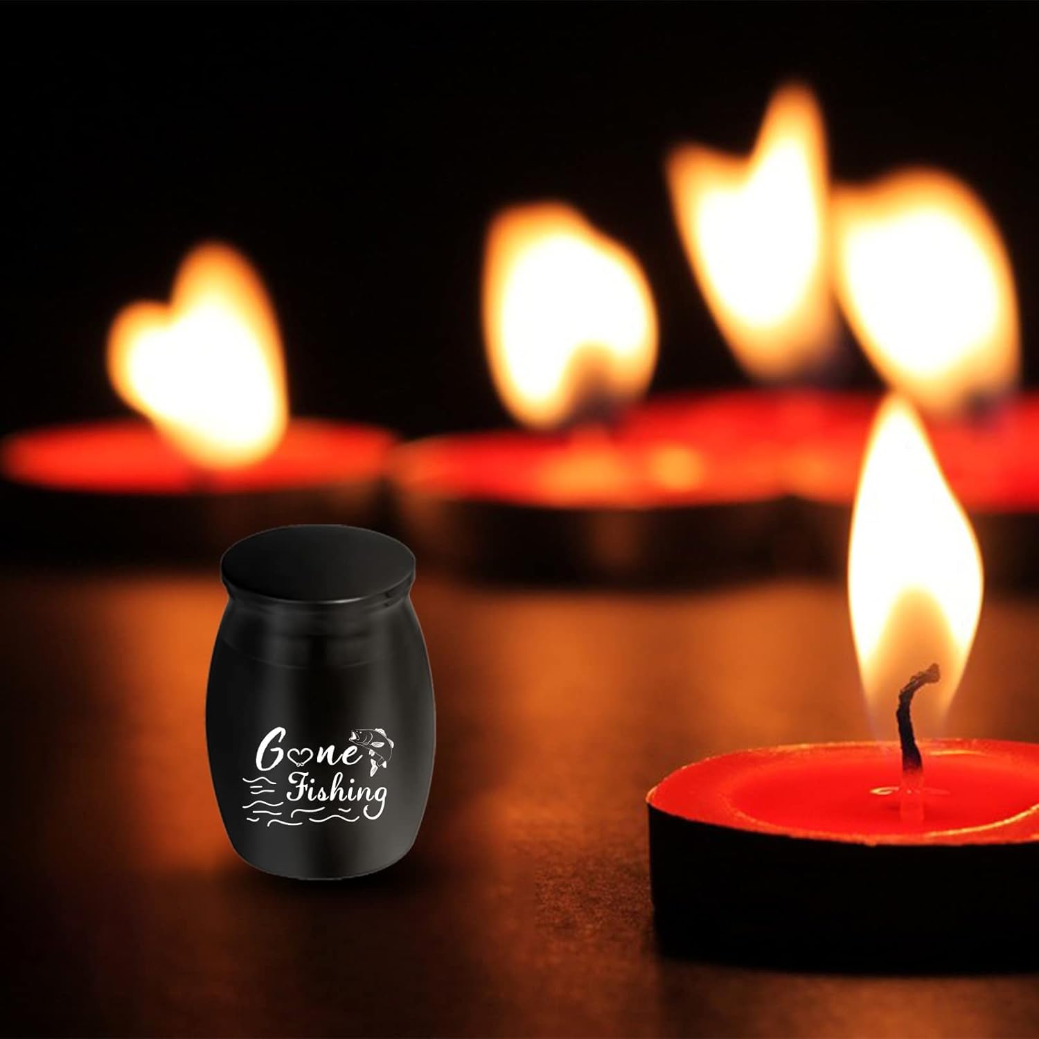 Small Urns for Human Ashes Fishing in Heaven Cremation Urns for Ashes Decorative Urns for Sharing
