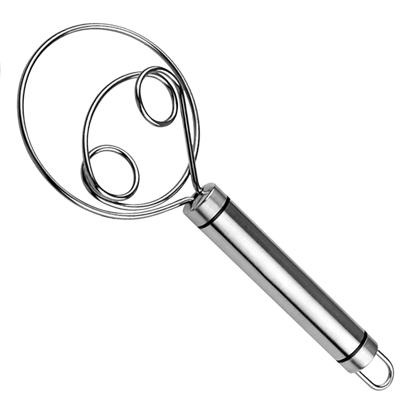Dänischer Teigbesen, Edelstahl, Handmixer für Brot und Desserts, Backutensilien, Einzel- und Doppelaugen-Design, perfekt für Hobbybäcker und Profis