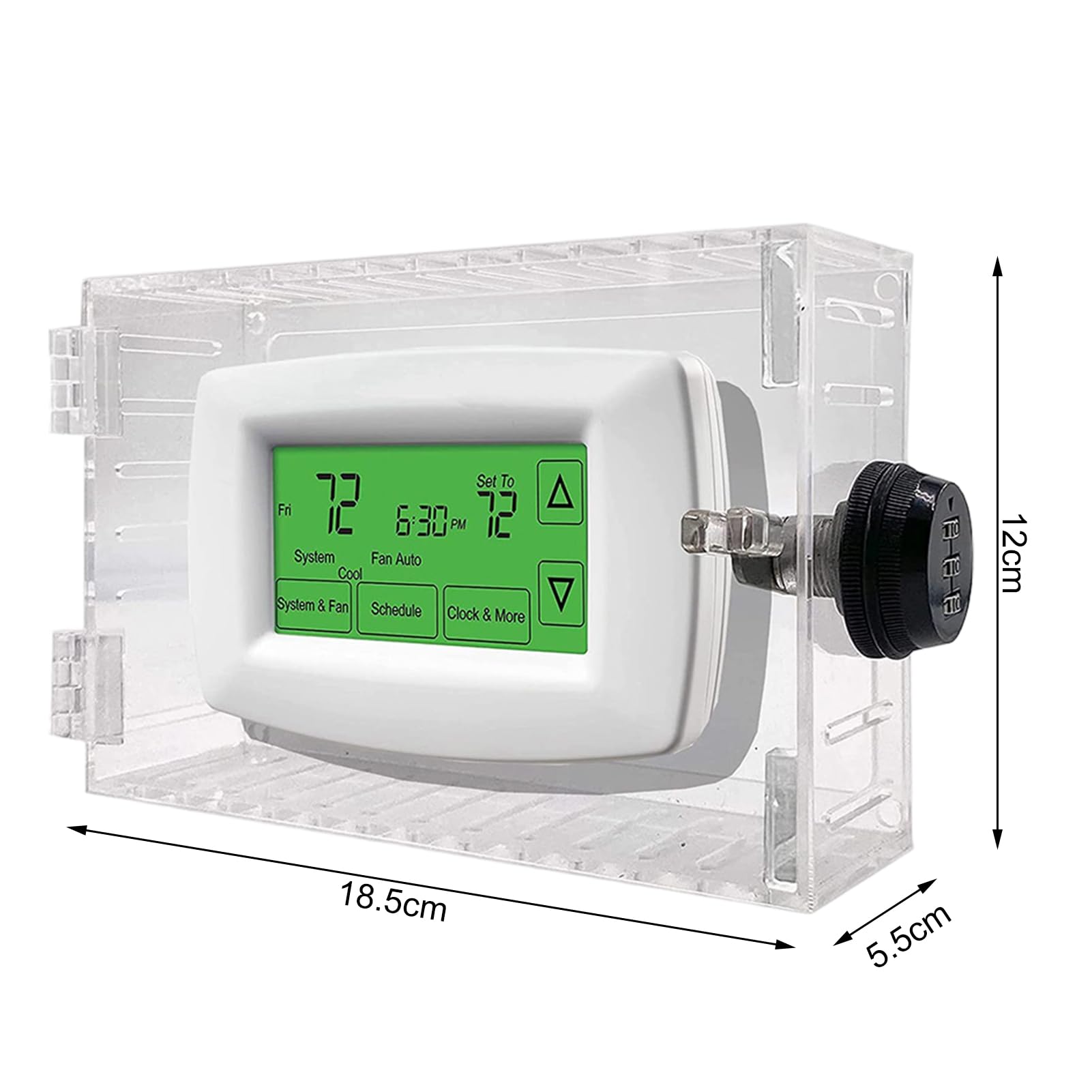 Caja De Seguridad Para Termostato De Pared - Transparente, Con Llave, Para Hogar, Oficina O Escuela