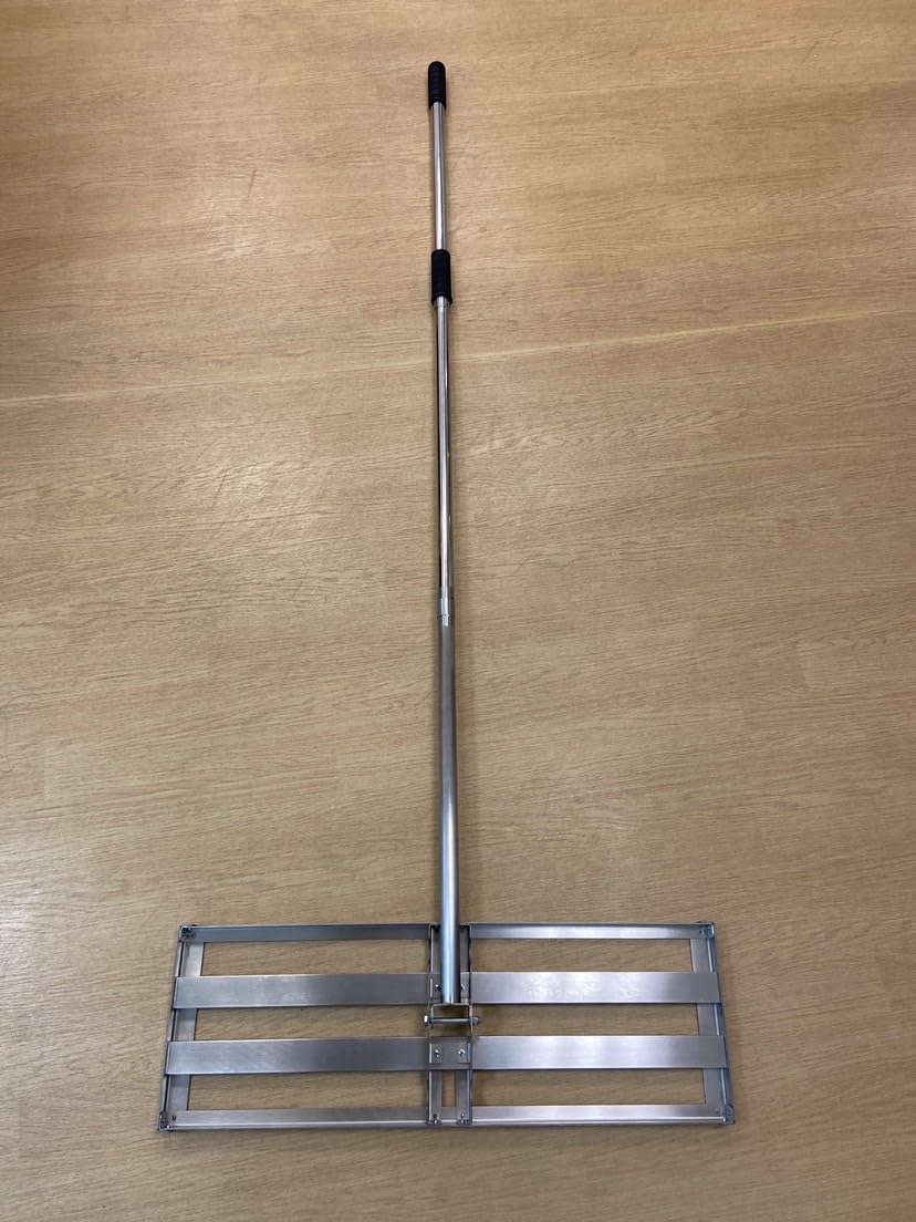 ORIENTOOLS Lawn Leveling Rake 45x10 Inch, 304 Stainless Steel 5.76ft Long Lawn Level Tool for Soil Dirt Sand Ground Leveling Rake and Grass Leveler Heavy Duty Landscape Rake for Yard Garden