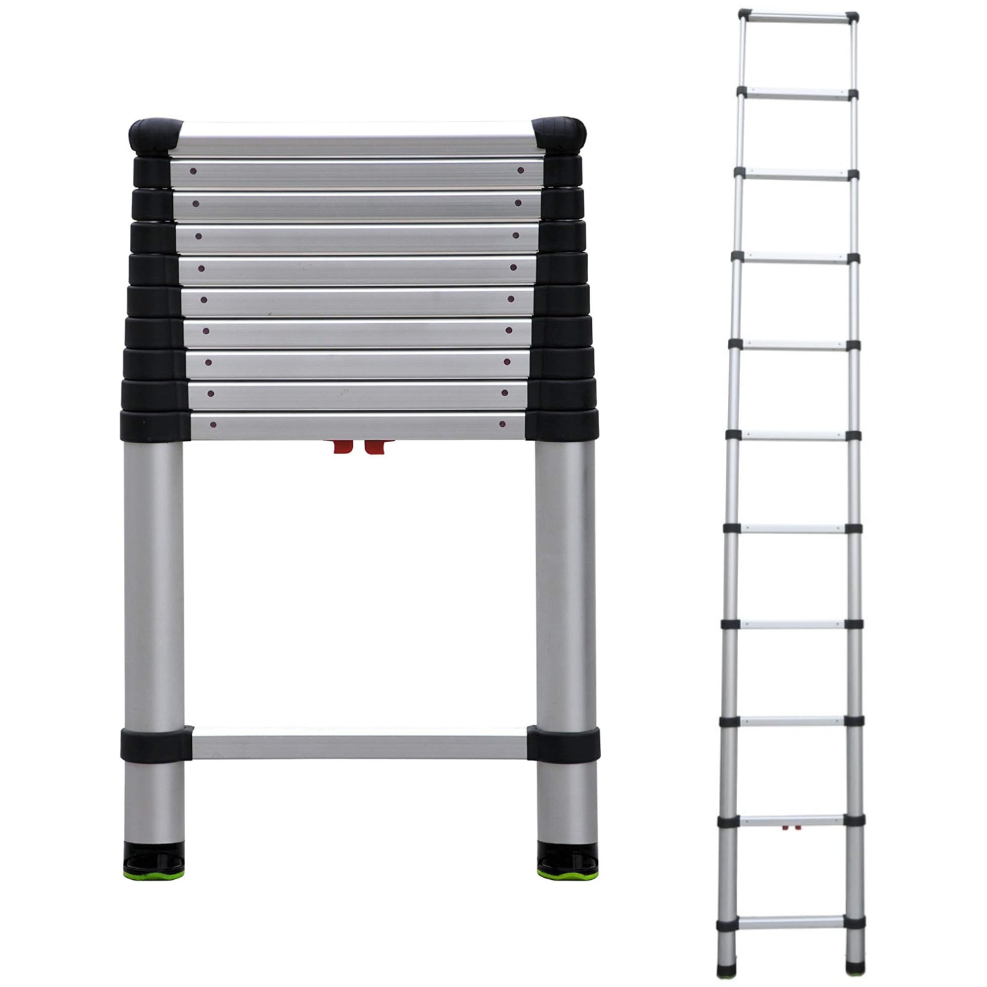 Telesteps Silver Reg1400e 1400E Osha Compliant, Ft, Actual Height 10.5 Feet, Reach Height 14 Feet