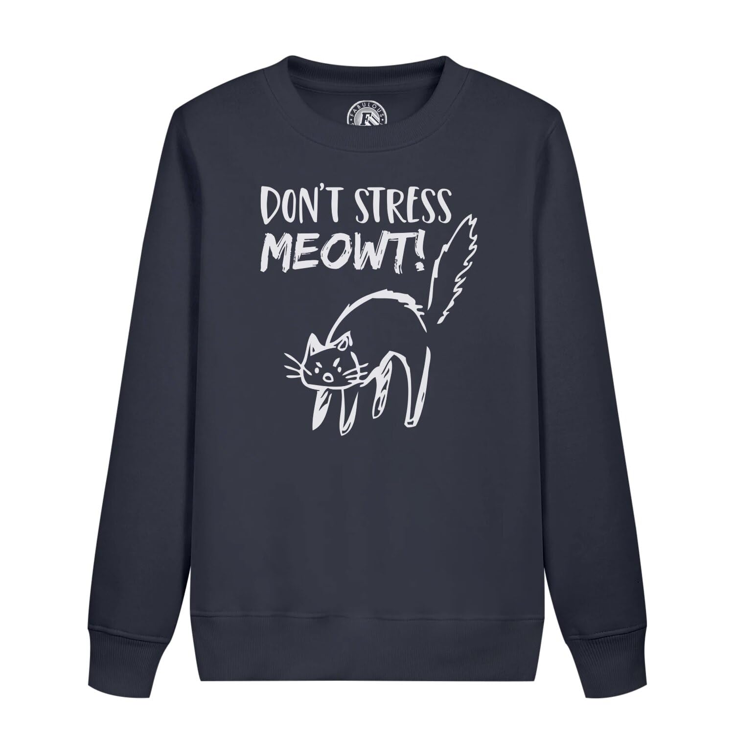 Sweatshirt enfant Don't Stress Meowt chat pull mignon ado - 4