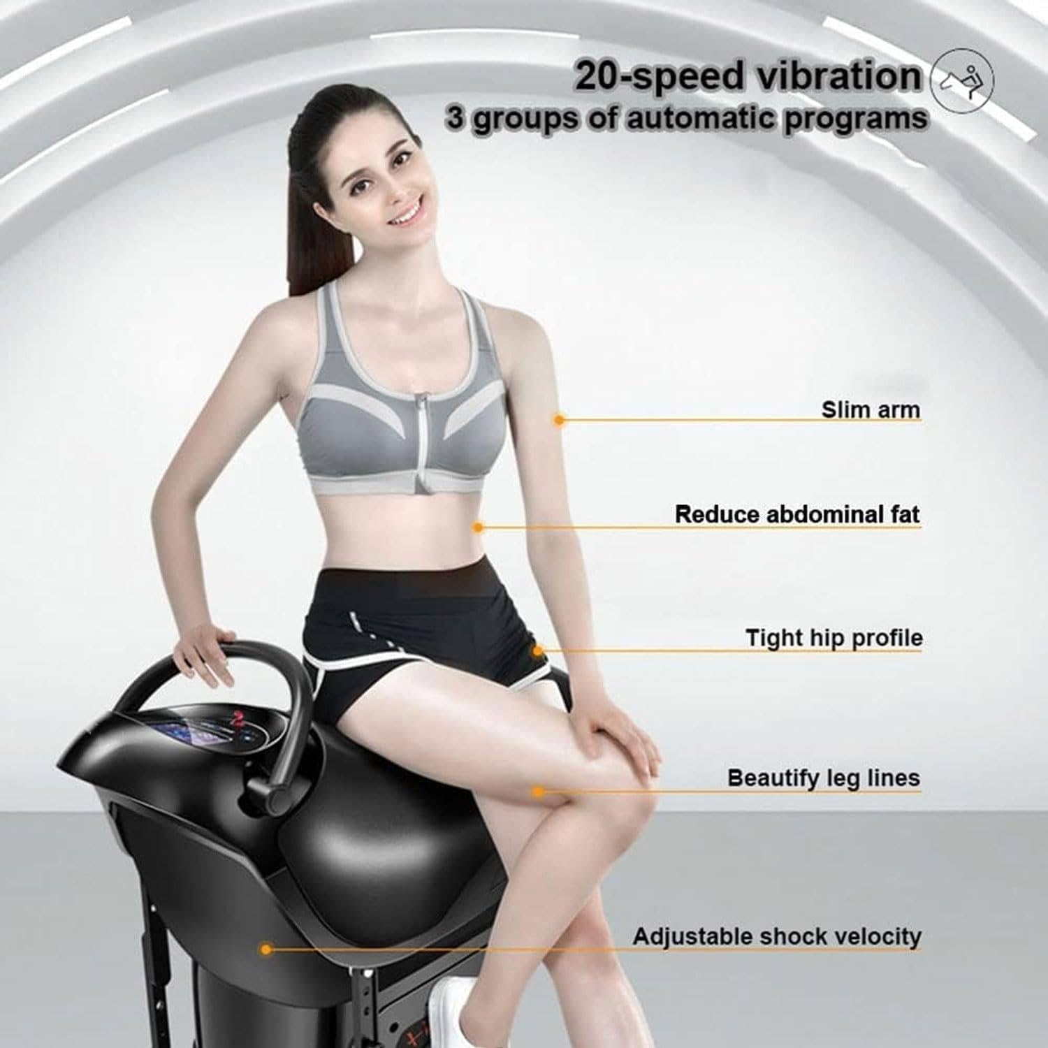 Máquina eléctrica para montar a caballo, entrenador de vibración de 20 velocidades para entrenamiento en casa, quema de grasa y equipo de ejercicio de modelado