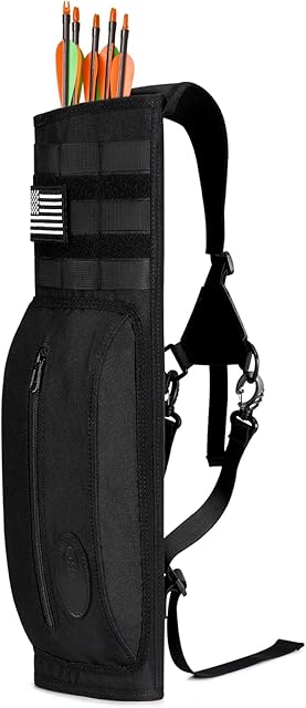 G4Free Archery Deluxe Canvas Back Arrow Quiver Hunting Target Arrow Quiver