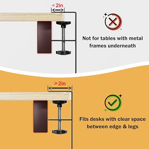Miniatura 7 de DELAMU Bandeja de organización de cables para debajo del escritorio con 2 agujeros abiertos, organización de cables de malla metálica con abrazadera