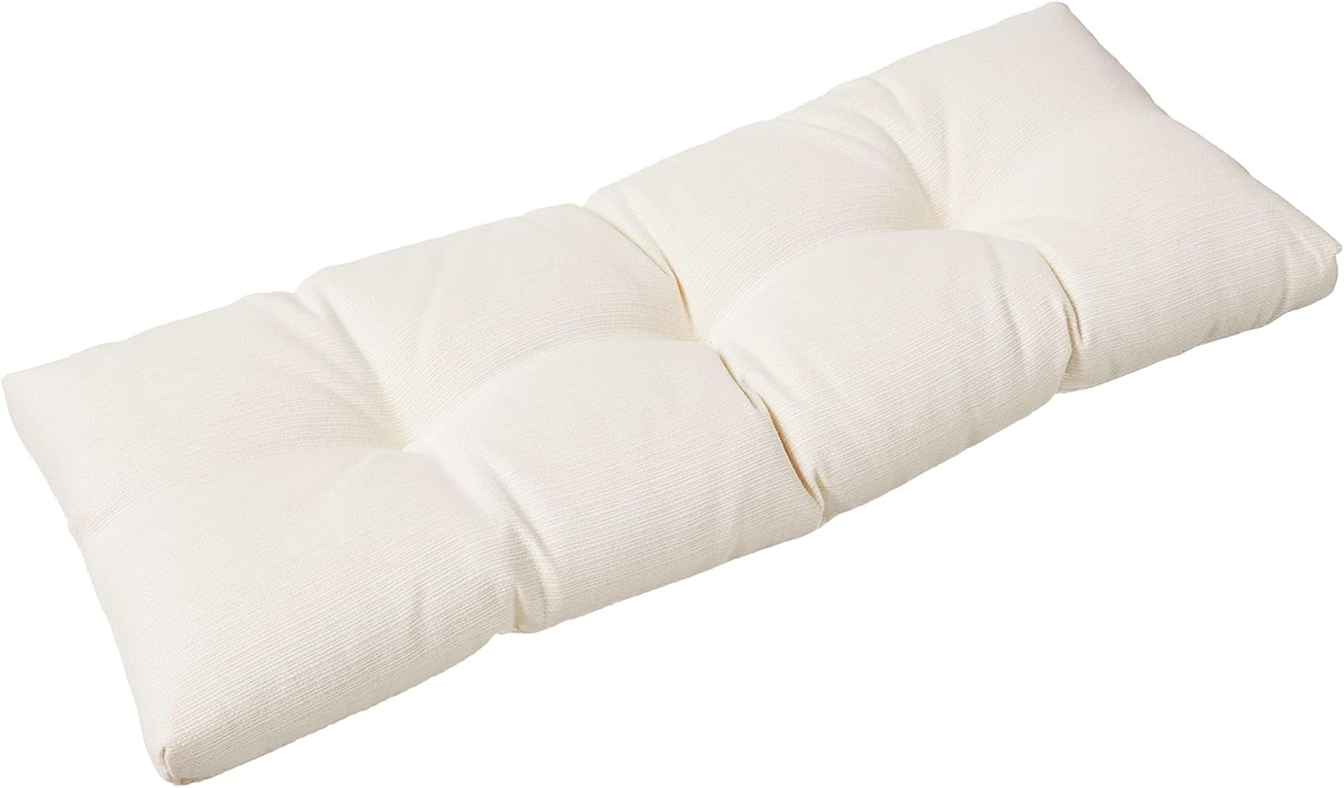 Klear Vu The Gripper Omega Non-Slip Tufted Bench Cushion, 35 Inches, 01 Ivory