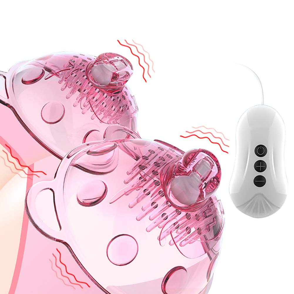 Sucker à TéTons Vibromasseur, Jouets Sexuels pour Stimuler Le Clitoris et Les Mamelons et la Poitrine avec 10 Modes De Vibration, Sex Toys pour Couple/Femme/Homme,Rose