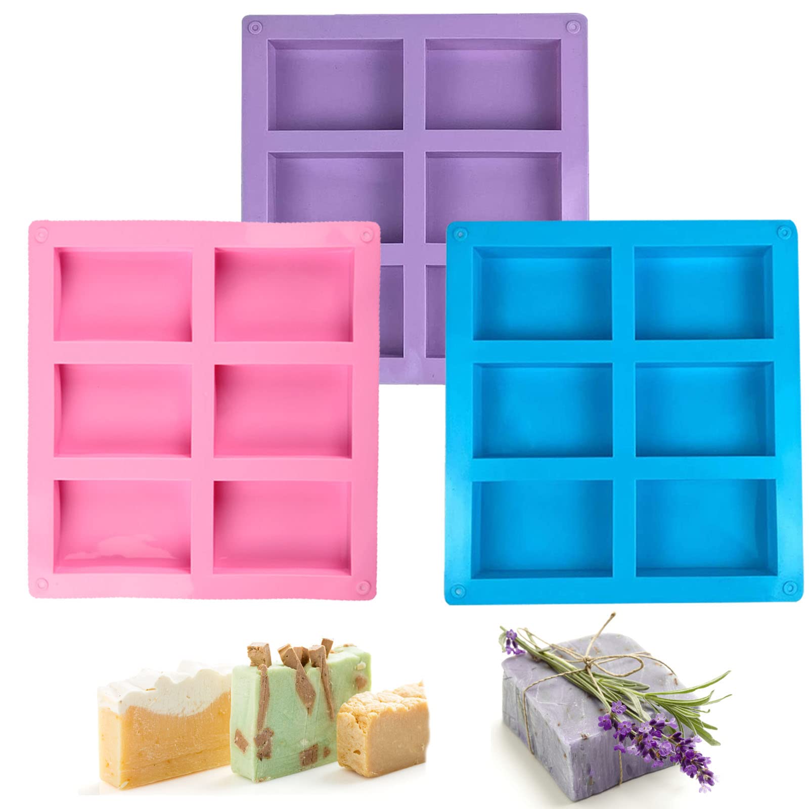 Set van 2 siliconen zeepmallen - Fleur De Beaux motieven - rechthoekig en ovaal - DIY