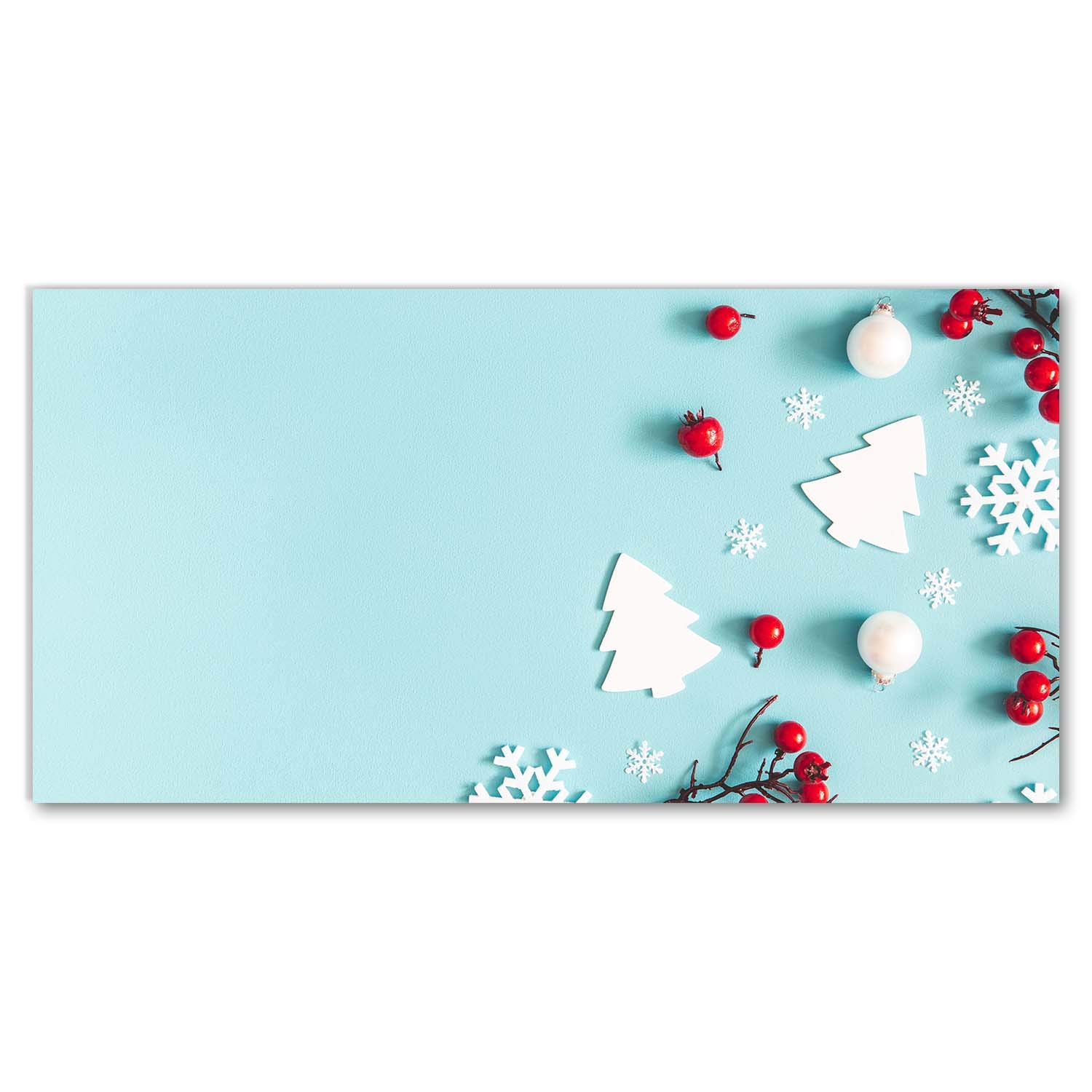 Image tableaux la mur Noël en grand format 140x70 cm avec flocons Tulup