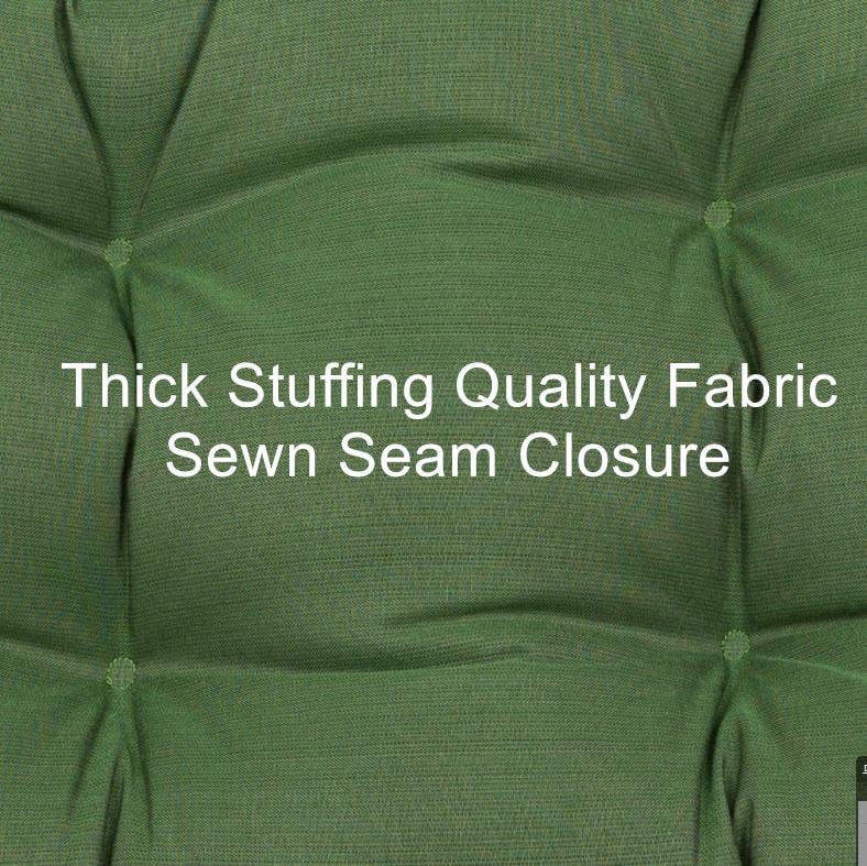 Image of QILLOWAY Outdoor Wicker Cushion Set of 5 - Waterproof Fade Resistant Patio Furniture Cushions, Loveseat 2 U-Shape 2 Lumbar Pillows for Porch, Bench, Backyard, Garden, Dark Green