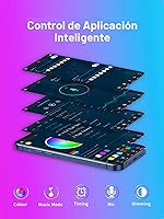 Vista 3 de Retroiluminación para TV, luces LED de 13.1 pies para TV de 32-65 pulgadas, luces LED RGB para TV en la parte trasera, sincronización de música