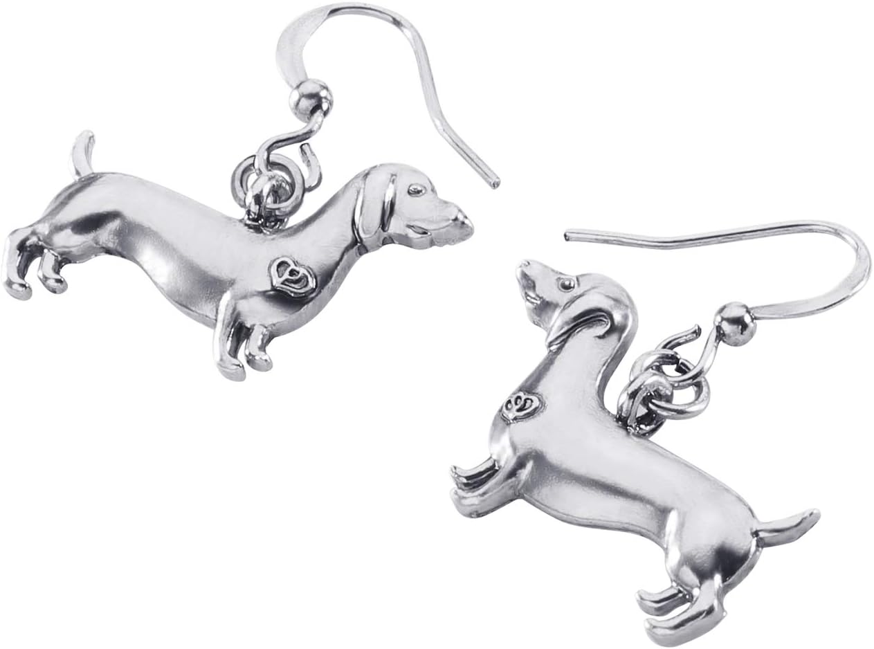 Vintage Alloy Dachshund Earrings Dangle Puppy Jewelry Weiner Dog Gifts for Women Dog Lovers - Image 3