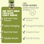 Irresistible Dark Dubai Chocolate Spread 9.7 oz – Gourmet Chocolate Filling Jar with Pistachio Kataifi, Dubai Dip, Perfect Luxury Snack & Gift