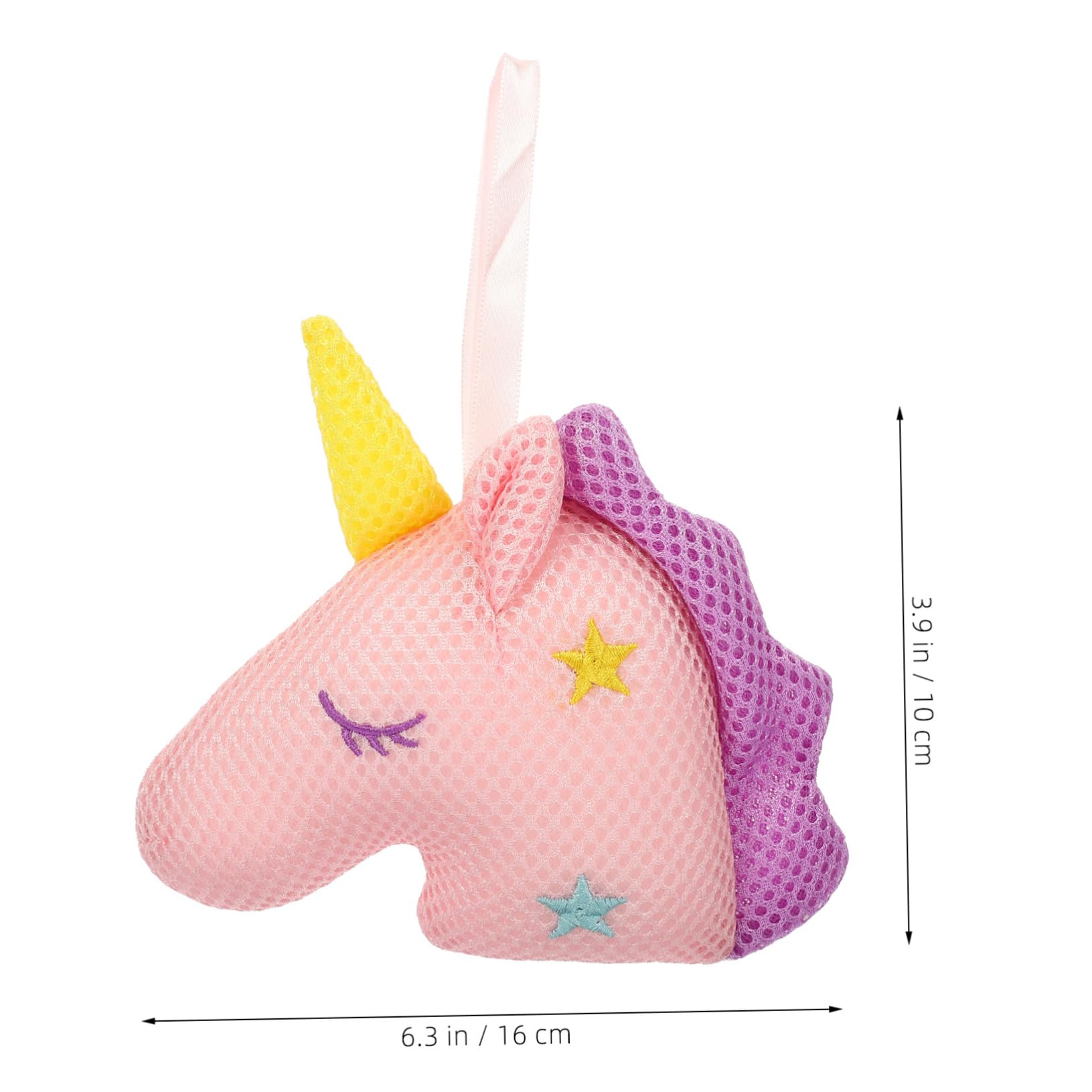 Healeved 4piezas Esponjas De De Unicornio Esponjas Exfoliantes De Malla y Rosa Para Baño y Efectiva Para Adultos y Diseño Divertido Para Experiencia De Alegre